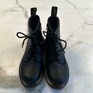 Kids Black Leather Boots